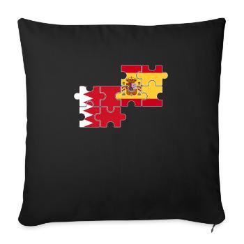 Bahrain Spain Flag of Bahraini - Sofa pillowcase 17,3'' x 17,3'' (45 x 45 cm) - black - Front