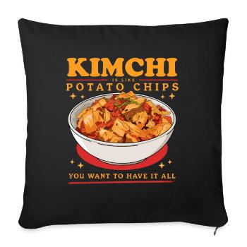 Kimchi Korean Dish Kimchi Gift - Sofa pillowcase 17,3'' x 17,3'' (45 x 45 cm) - black - Front