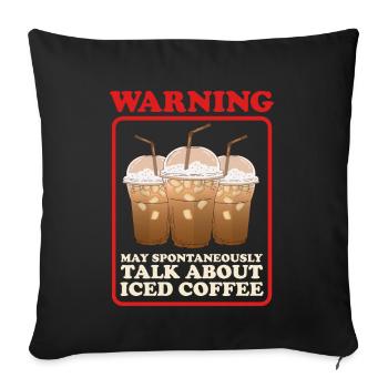 Iced Coffee Coffee Lover Iced Coffee Gift - Sofa pillowcase 17,3'' x 17,3'' (45 x 45 cm) - black - Front