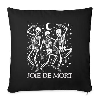 Joie De Mort Tanzende Skelette Halloween Französisch - Sofakissenbezug 45 x 45 cm - Schwarz - Vorne