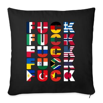 Misanthrope Curse Words Grumpy - Sofa pillowcase 17,3'' x 17,3'' (45 x 45 cm) - black - Front