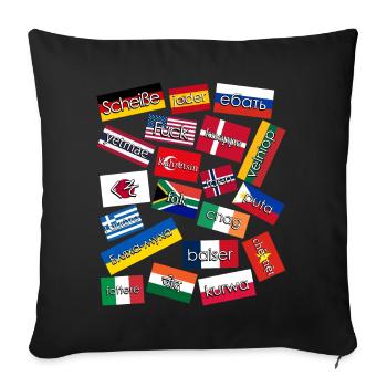 Grumpy Curse Words - Sofakissenbezug 45 x 45 cm - Schwarz - Vorne