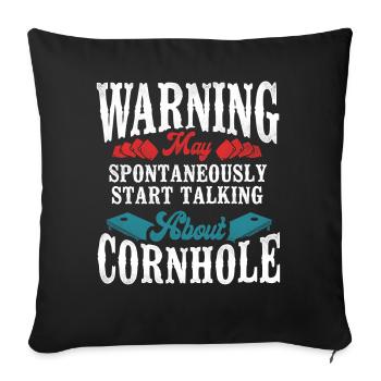 Cornhole Team Bean Bag Player - Sofakissenbezug 45 x 45 cm - Schwarz - Vorne