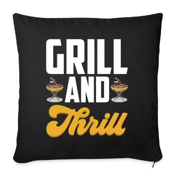 Grilling Barbecue Grill Party Grill Professional BBQ - Sofa pillowcase 17,3'' x 17,3'' (45 x 45 cm) - black - Front