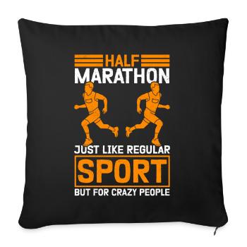 Half Marathon Runner Half Marathon Gift - Sofa pillowcase 17,3'' x 17,3'' (45 x 45 cm) - black - Front
