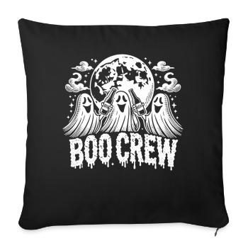 Boo Crew : Les fantômes célèbrent Halloween - Housse de coussin décorative 45 x 45 cm - noir - Devant