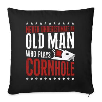 Cornhole Team Bean Bag Player - Sofakissenbezug 45 x 45 cm - Schwarz - Vorne
