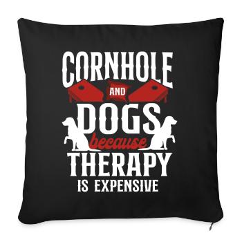 Cornhole Team Bean Bag Player - Sofakissenbezug 45 x 45 cm - Schwarz - Vorne