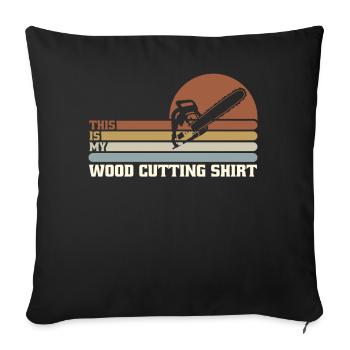 Chain Saw Retro Chainsaws Chainsaw - Sofa pillowcase 17,3'' x 17,3'' (45 x 45 cm) - black - Front