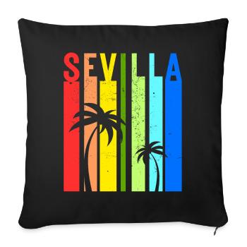Seville Andalusia Spain Holiday Idea - Sofa pillowcase 17,3'' x 17,3'' (45 x 45 cm) - black - Front