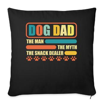 Vintage Dog Dad Dog Lover Animal Lovers Dog - Sofa pillowcase 17,3'' x 17,3'' (45 x 45 cm) - black - Front