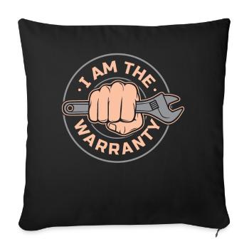 Je suis la garantie Électricien de chantier, Artisan - Housse de coussin décorative 45 x 45 cm - noir - Devant