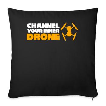 FPV Drone Drones Quadcopter Pilot - Sofa pillowcase 17,3'' x 17,3'' (45 x 45 cm) - black - Front