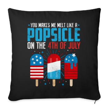 Tu me fais fondre comme une sucette glacée le 4 - Housse de coussin décorative 45 x 45 cm - noir - Devant