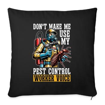La lutte antiparasitaire ne me fait pas utiliser mes solutions anti-insectes - Housse de coussin décorative 45 x 45 cm - noir - Devant