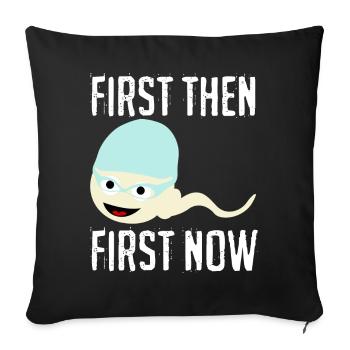 Triathlon Swimmer Swimming Sperm - Sofakissenbezug 45 x 45 cm - Schwarz - Vorne