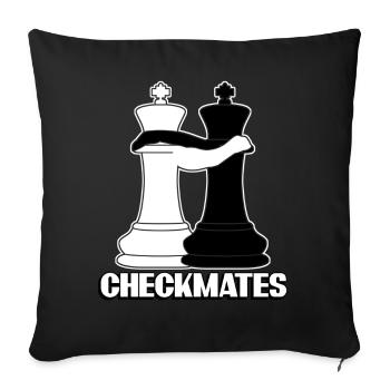 Chess Player Chess Pieces - Sofakissenbezug 45 x 45 cm - Schwarz - Vorne