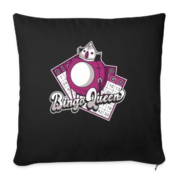 Bingo Queen Professional Caller Daubers Bingo - Sofa pillowcase 17,3'' x 17,3'' (45 x 45 cm) - black - Front