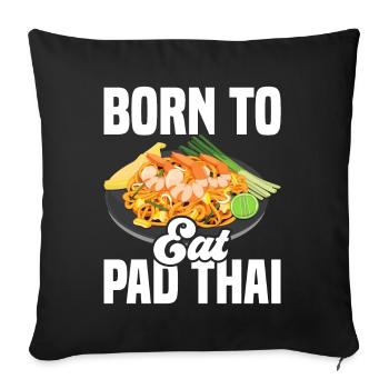 Pad Thai Thai Food Thai Cuisine Thailand - Sofa pillowcase 17,3'' x 17,3'' (45 x 45 cm) - black - Front