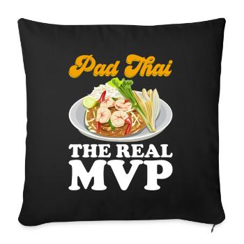 Pad Thai Thai Food Thai Cuisine Thailand - Sofa pillowcase 17,3'' x 17,3'' (45 x 45 cm) - black - Front