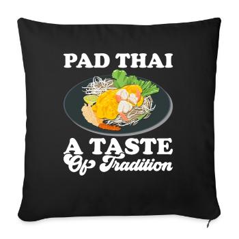 Pad Thai Thai Food Thai Cuisine Thailand - Sofa pillowcase 17,3'' x 17,3'' (45 x 45 cm) - black - Front