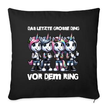 Enterrement de vie de garçon Mariée Enterrement de vie de jeune fille Grondement de femmes - Housse de coussin décorative 45 x 45 cm - noir - Devant