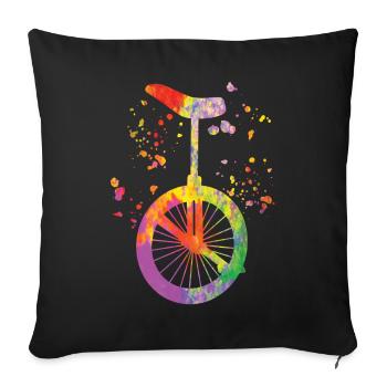 Unicyclist unicycle unicycle - Sofa pillowcase 17,3'' x 17,3'' (45 x 45 cm) - black - Front