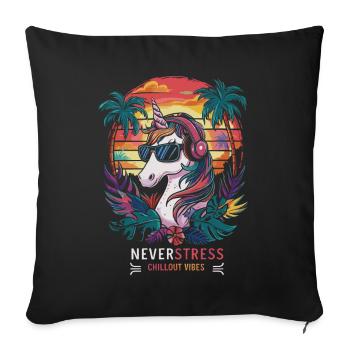 Chillout Vibes Design: Relaxed and Stylish - Sofa pillowcase 17,3'' x 17,3'' (45 x 45 cm) - black - Front