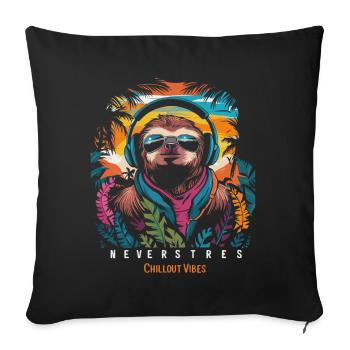 Chillout Vibes Design: Relaxed and Stylish - Sofa pillowcase 17,3'' x 17,3'' (45 x 45 cm) - black - Front