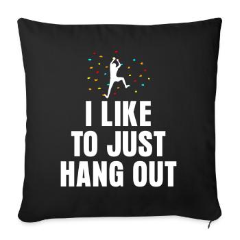 Escalade de bloc Bloc - Housse de coussin décorative 45 x 45 cm - noir - Devant