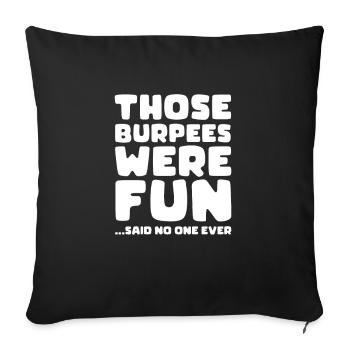 Burpees Fitness Burpee Cadeau de musculation - Housse de coussin décorative 45 x 45 cm - noir - Devant