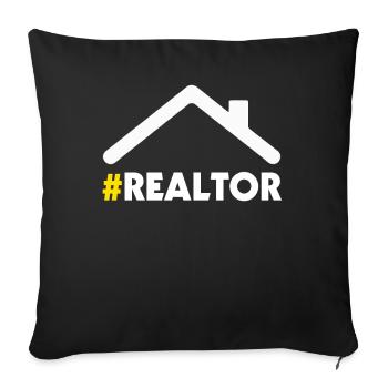 Real Estate Agent Real Estate Agent Gift - Sofa pillowcase 17,3'' x 17,3'' (45 x 45 cm) - black - Front