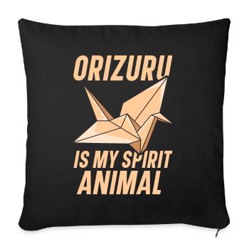 Origami Master Paper Folding Paper Crane Japon - Housse de coussin décorative 45 x 45 cm - noir - Devant