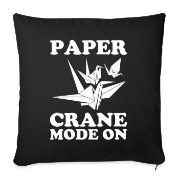 Origami Master Paper Folding Paper Crane Japon - Housse de coussin décorative 45 x 45 cm - noir - Devant
