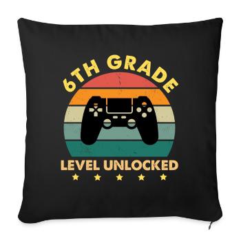 Niveau 6e année Débloqué Vintage Sunset - Housse de coussin décorative 45 x 45 cm - noir - Devant