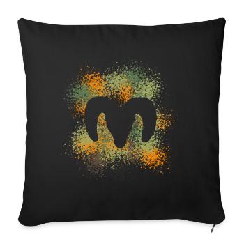 Bighorn Sheep Hunter - Sofa pillowcase 17,3'' x 17,3'' (45 x 45 cm) - black - Front