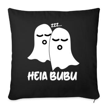 Sommeil Fatigué Dormir Lit Sieste - Housse de coussin décorative 45 x 45 cm - noir - Devant