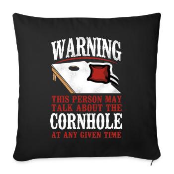 Cornhole Team Bean Bag Player - Sofakissenbezug 45 x 45 cm - Schwarz - Vorne