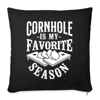 Cornhole Team Bean Bag Player - Sofakissenbezug 45 x 45 cm - Schwarz - Vorne