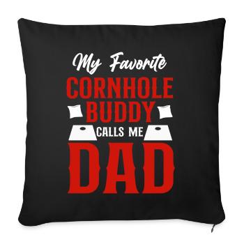 Cornhole Team Bean Bag Player - Sofakissenbezug 45 x 45 cm - Schwarz - Vorne