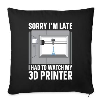 3D Printer Filament 3D Printing 3D Printing 3D Printer - Sofa pillowcase 17,3'' x 17,3'' (45 x 45 cm) - black - Front