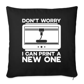 3D Printer Filament 3D Printing 3D Printing 3D Printer - Sofa pillowcase 17,3'' x 17,3'' (45 x 45 cm) - black - Front