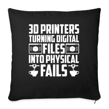 3D Printer Filament 3D Printing 3D Printing 3D Printer - Sofa pillowcase 17,3'' x 17,3'' (45 x 45 cm) - black - Front