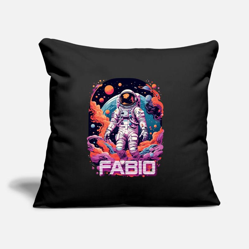 FABIO - Beautiful boy name with cool astronaut Sofa pillowcase 17,3'' x 17,3'' (45 x 45 cm)