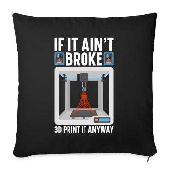 3D Printer Filament 3D Printing 3D Printing 3D Printer - Sofa pillowcase 17,3'' x 17,3'' (45 x 45 cm) - black - Front