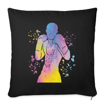 Boxing Fighter Kids Boxing Match Boxer - Sofa pillowcase 17,3'' x 17,3'' (45 x 45 cm) - black - Front
