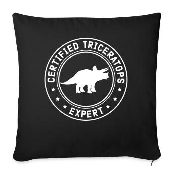Triceratops Dinos Dinosaur Gift - Sofa pillowcase 17,3'' x 17,3'' (45 x 45 cm) - black - Front