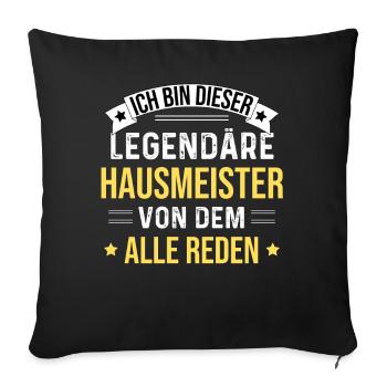 Je suis ce concierge légendaire - Housse de coussin décorative 45 x 45 cm - noir - Devant