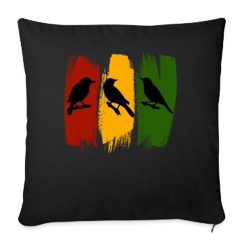 Rastafari Music Vibes Only Rasta Jamaica Reggae - Sofa pillowcase 17,3'' x 17,3'' (45 x 45 cm) - black - Front