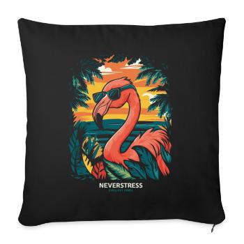 Chillout Vibes Design: Relaxed and Stylish - Sofa pillowcase 17,3'' x 17,3'' (45 x 45 cm) - black - Front